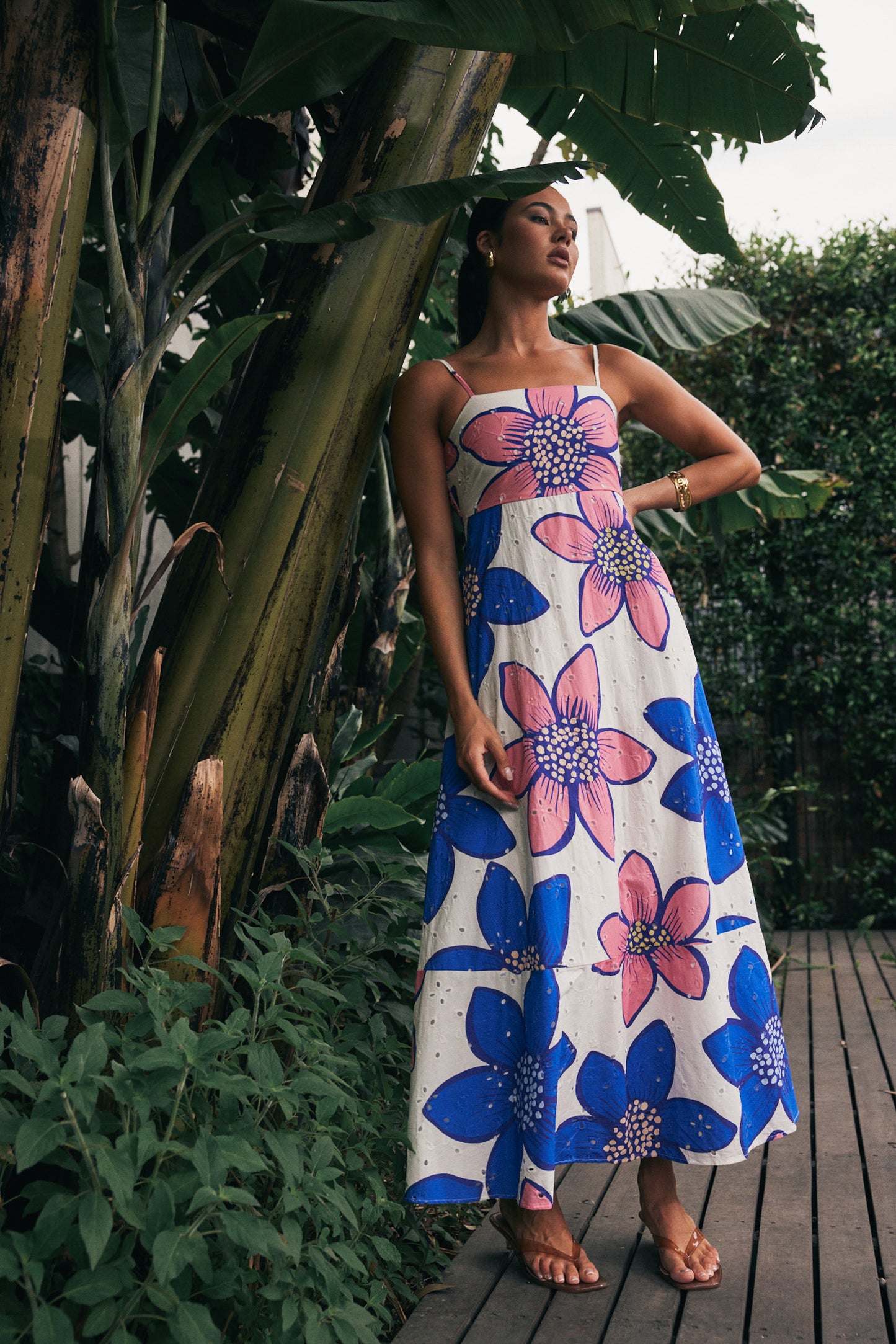 TW4752A Botanic Eyelet Bloom Maxi Dress. Australian women’s fashion brand Rosebullet The Label Wholesale Collection, featuring trend driven dresses, tops, pants, skirts, skorts, shorts, knitwear, jumpsuits, playsuits, outerwear, restocked bestsellers, and more for modern boutiques.