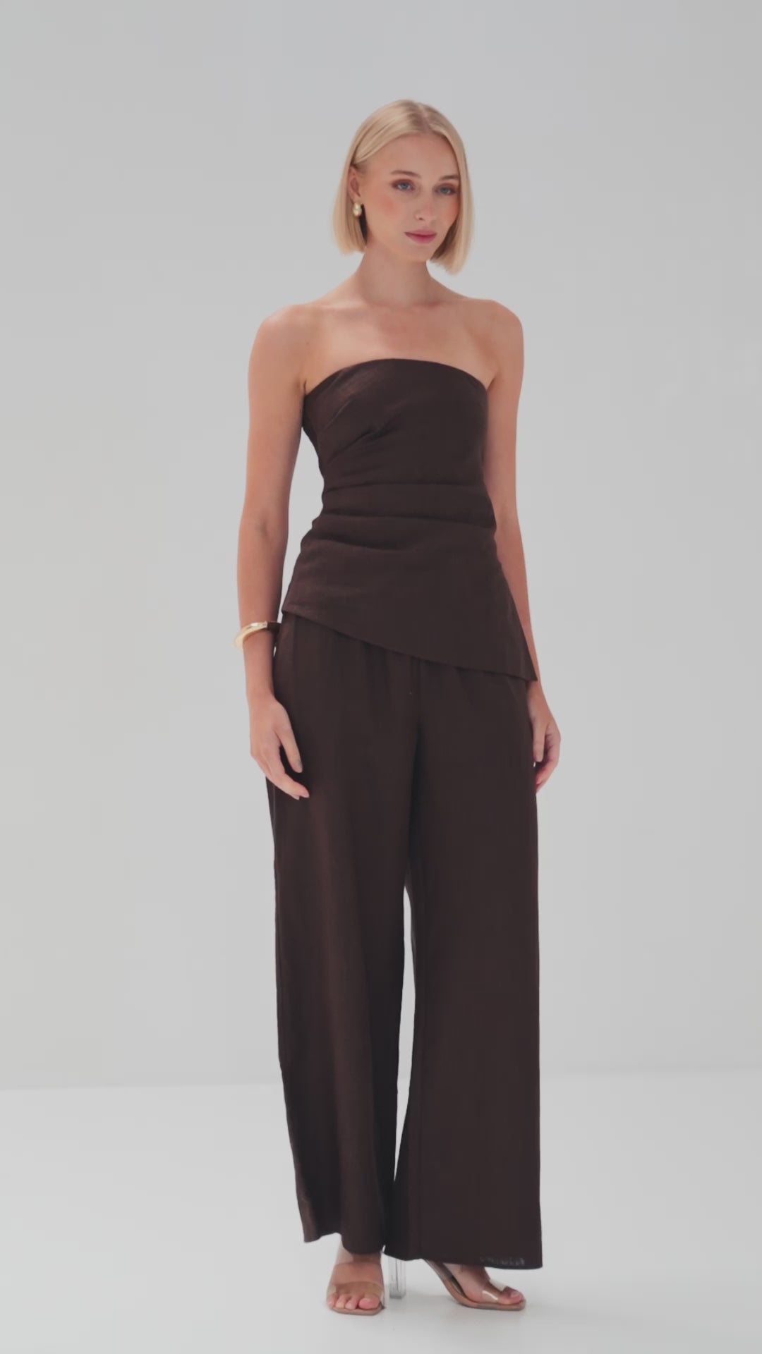 TW6022H Neutral Edit Drawstring Pant Chocolate