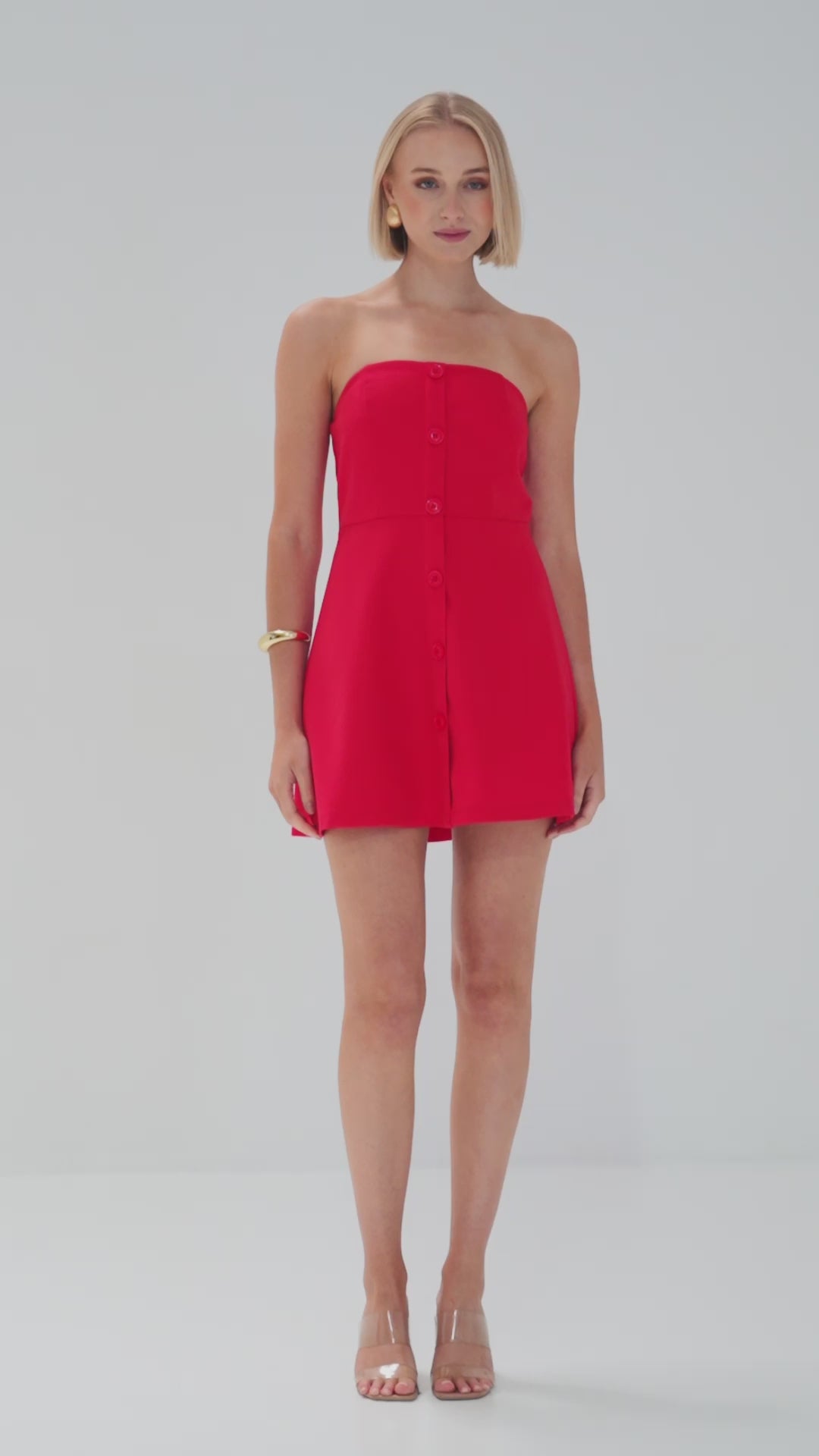 TW4373 Brylee Boobtube Mini Dress Red
