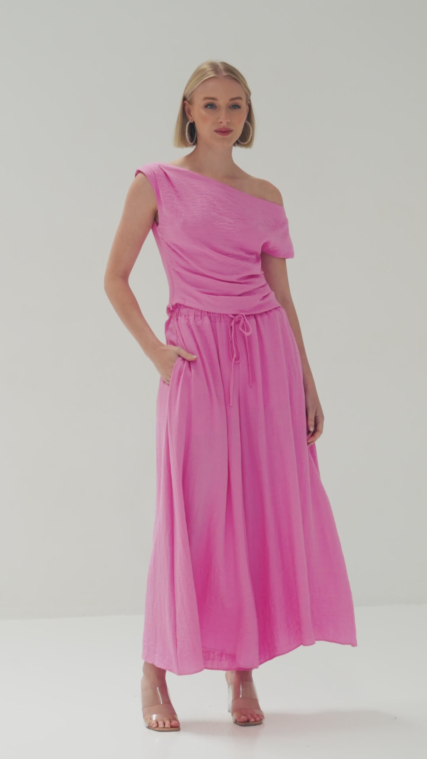 TW4902 Cupid Off Shoulder Top Pink