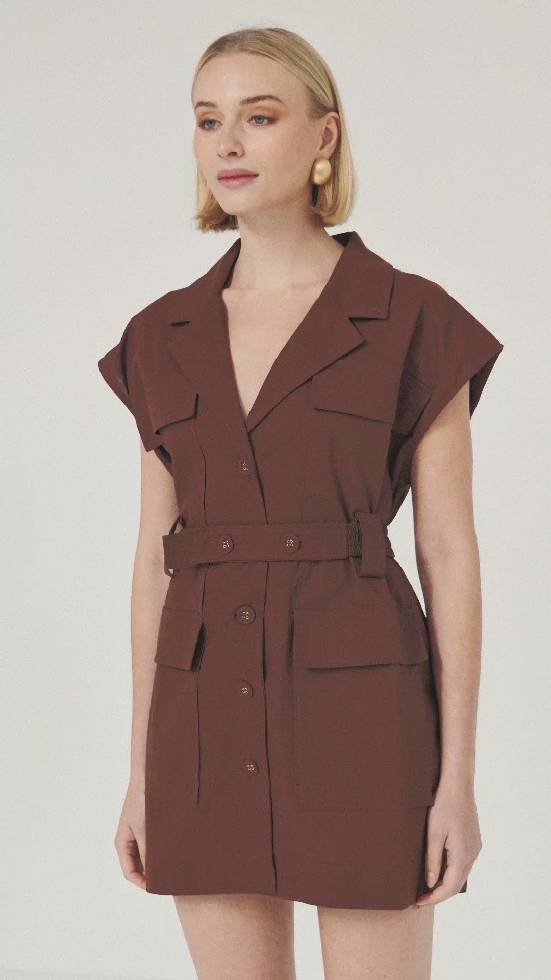 TW4758 Fable Collared Dress Chocolate