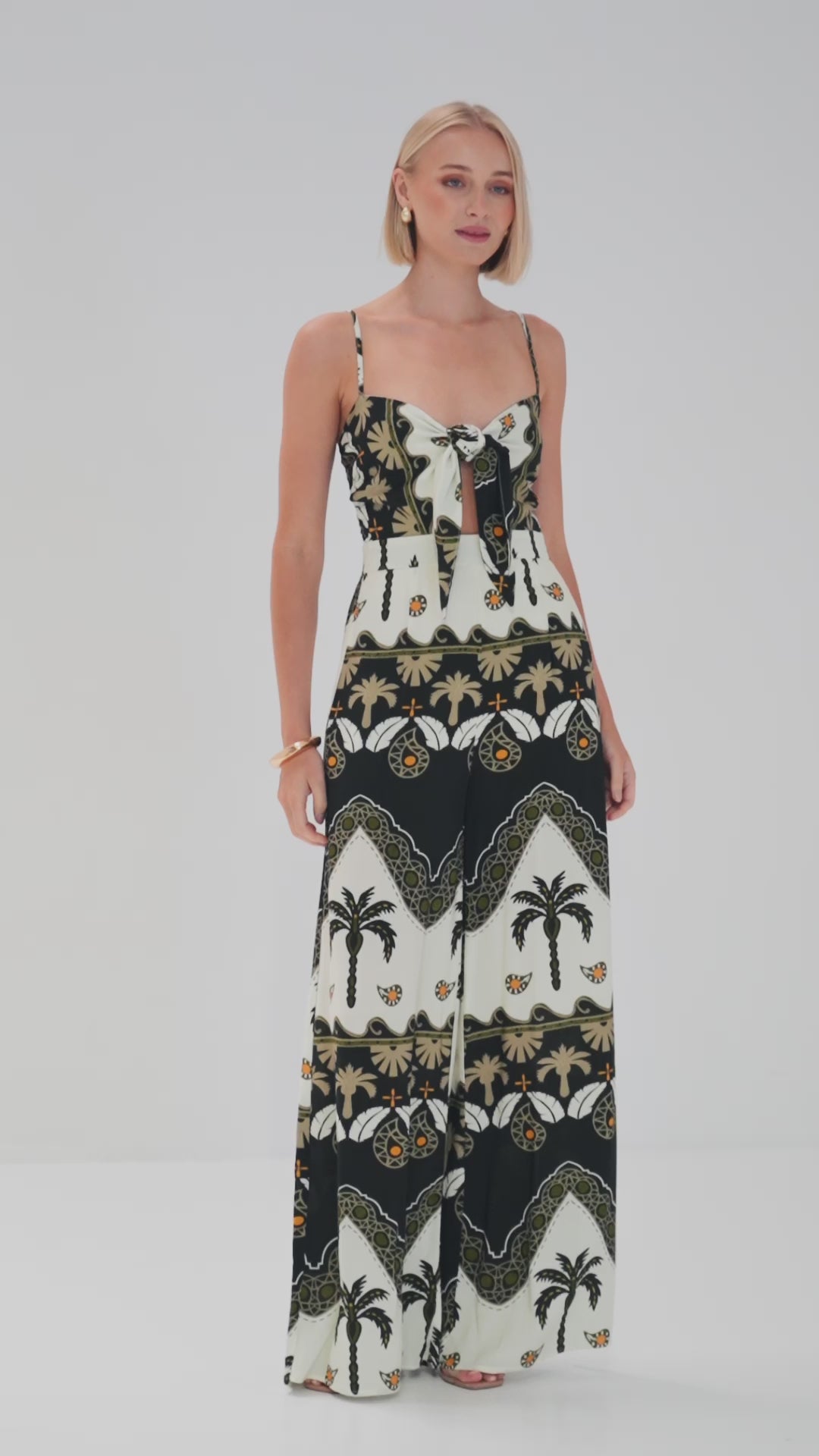 TW3813G Desert Palms Jumpsuit Green