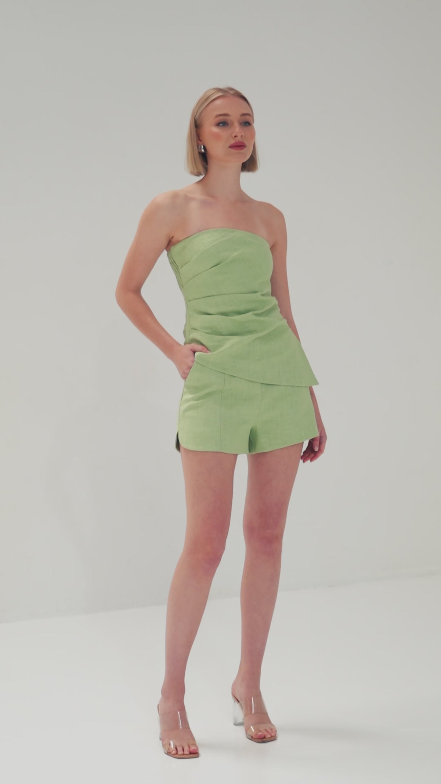 TW4823 Neutral Edit Strapless Top Mint