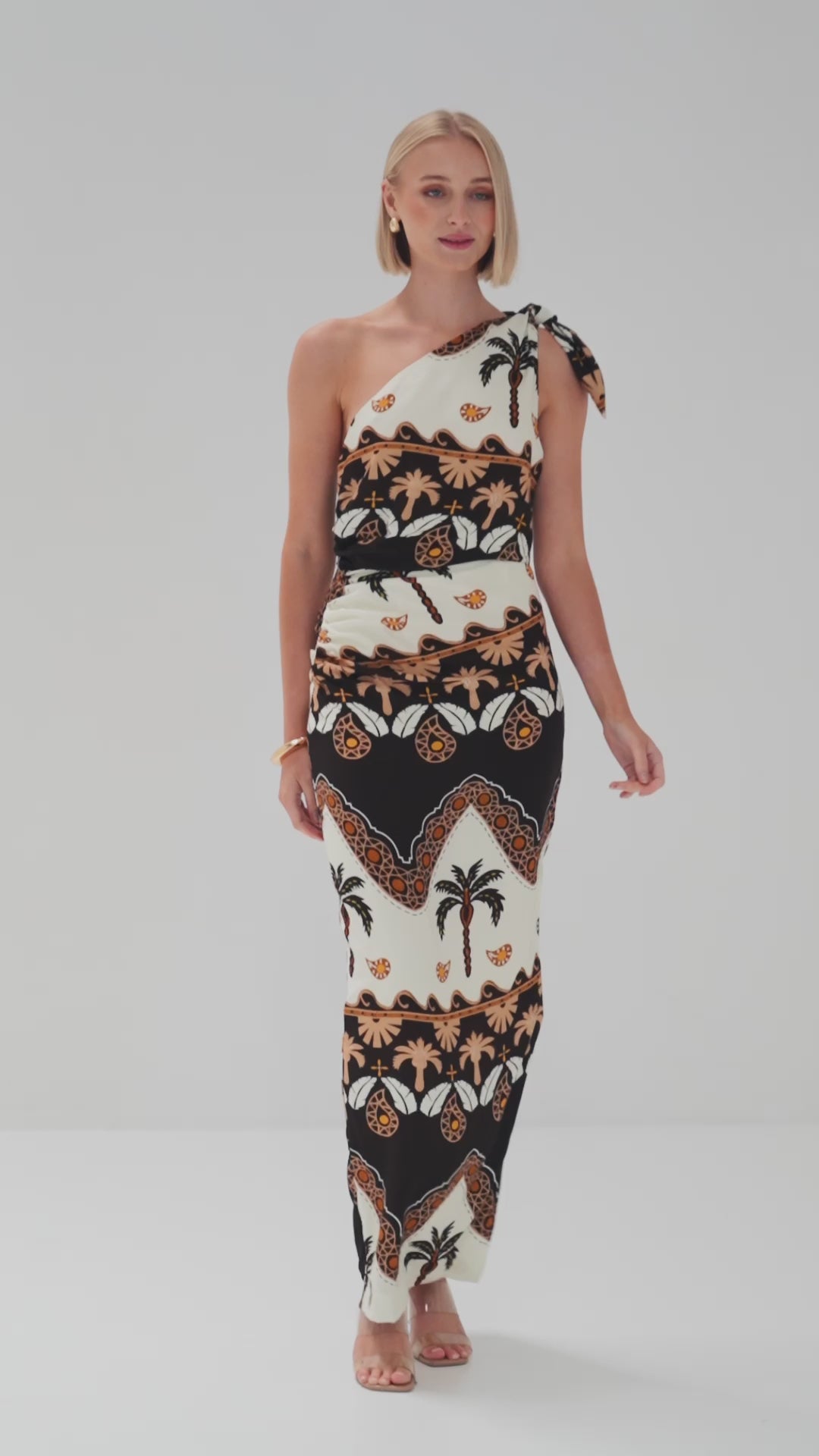 TW4116E Desert Palms Maxi Dress Chocolate