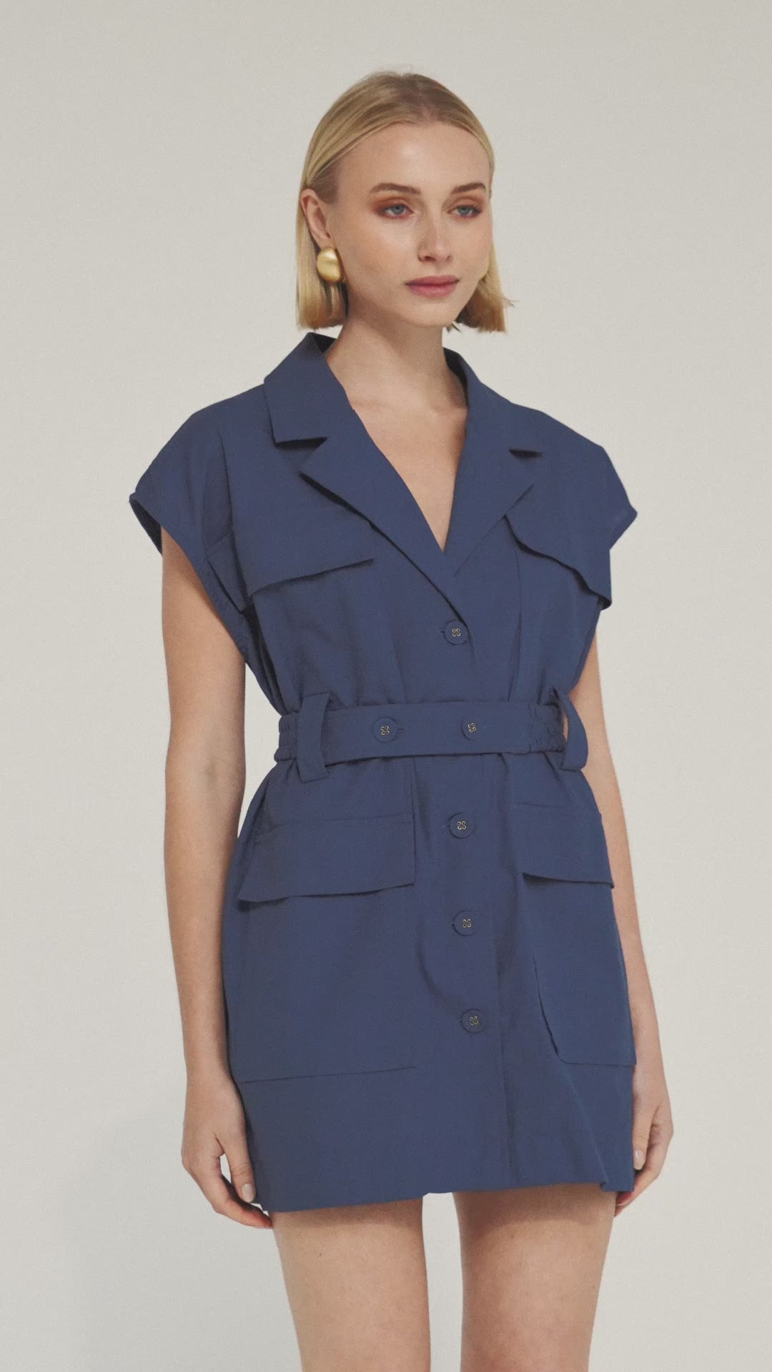 TW4758 Fable Collared Dress Navy