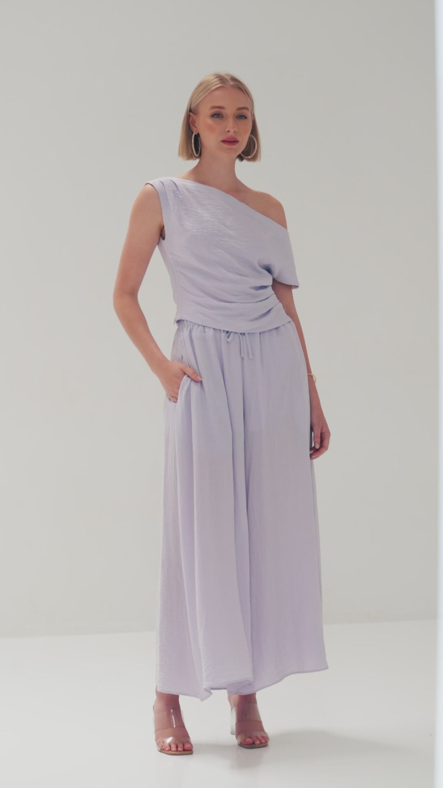 TW4902 Cupid Off Shoulder Top Lilac